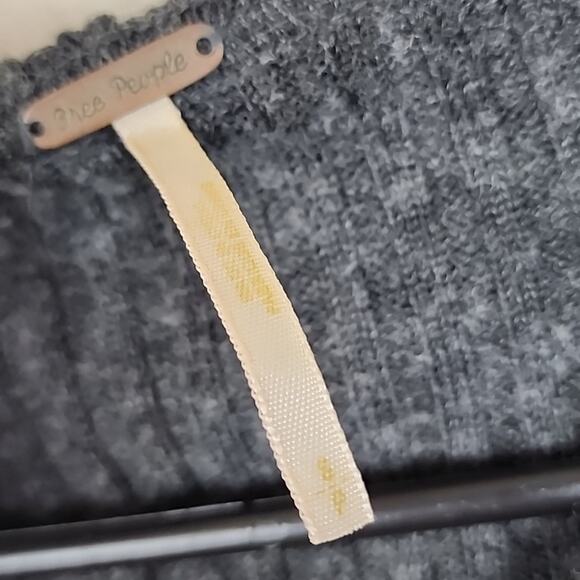 Free People Grey Wool Hoodie Small Sweater - Picture 3 of 6